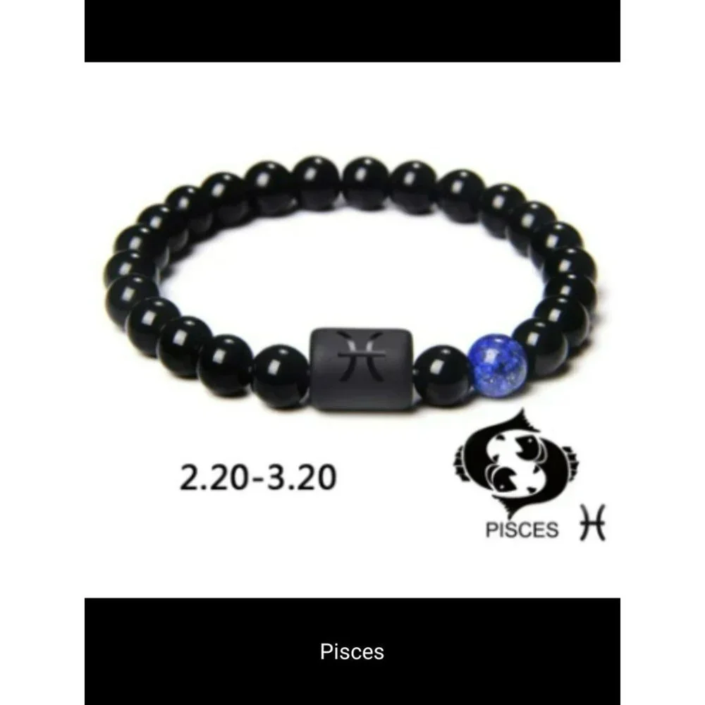 NWT - Pisces Stone Bead Bracelet  (SKU 0124)